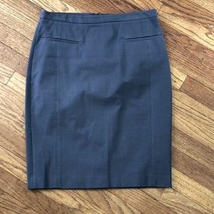 Cotton twill pencil skirt